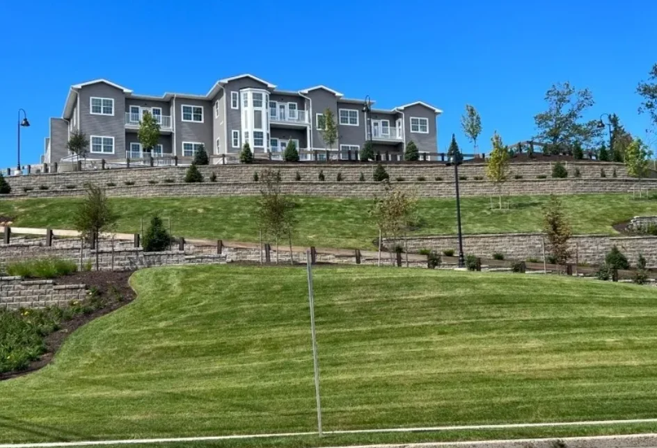 Belvedere at Montville seen from the lawn below, on its hilltop site